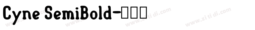 Cyne SemiBold字体转换